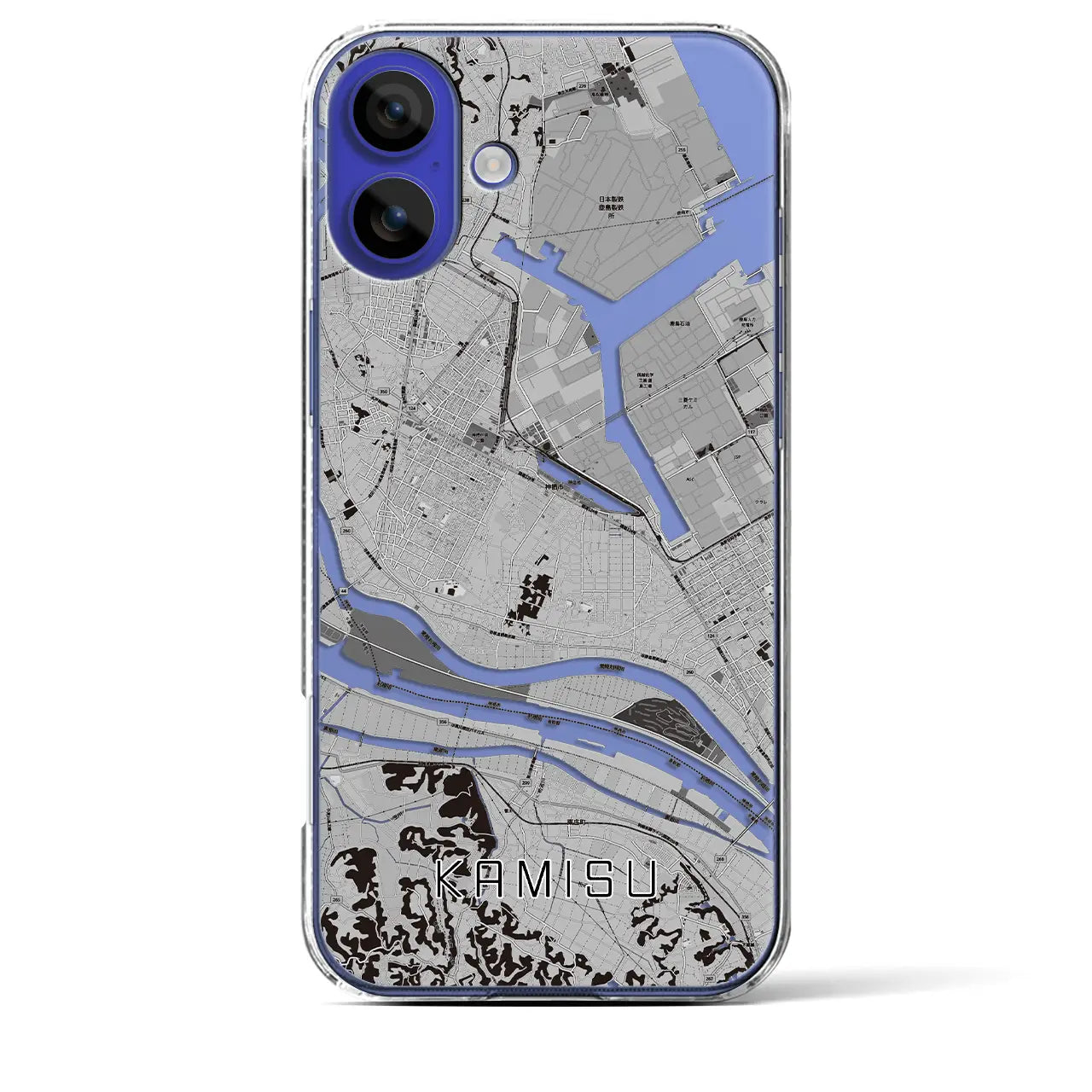 【神栖(茨城県)】地図柄iPhoneケース(クリアタイプ)