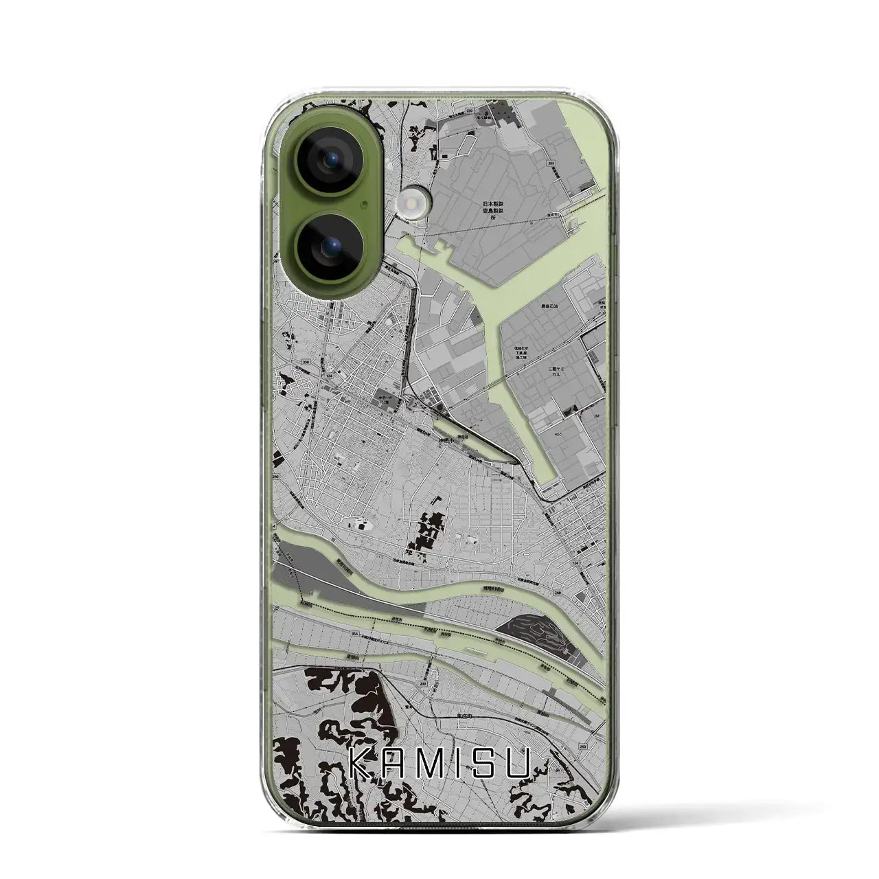 【神栖(茨城県)】地図柄iPhoneケース(クリアタイプ)