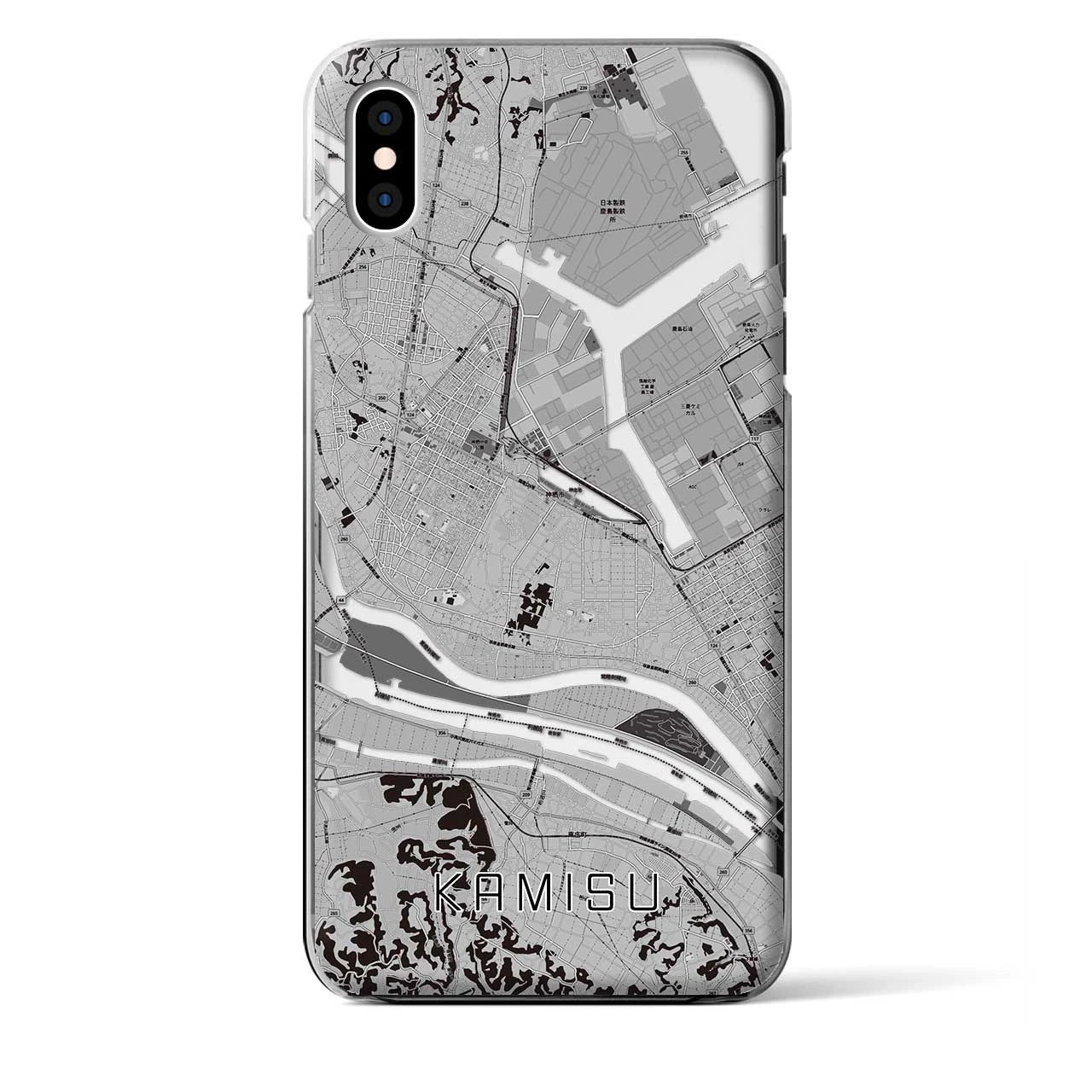 【神栖(茨城県)】地図柄iPhoneケース(クリアタイプ)
