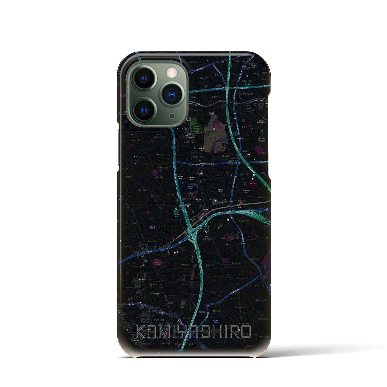 【上社(愛知県)】地図柄iPhoneケース(バックカバータイプ)