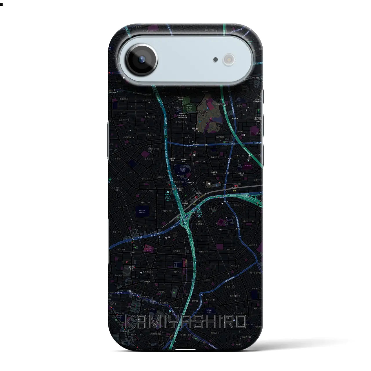 【上社(愛知県)】地図柄iPhoneケース(バックカバータイプ)