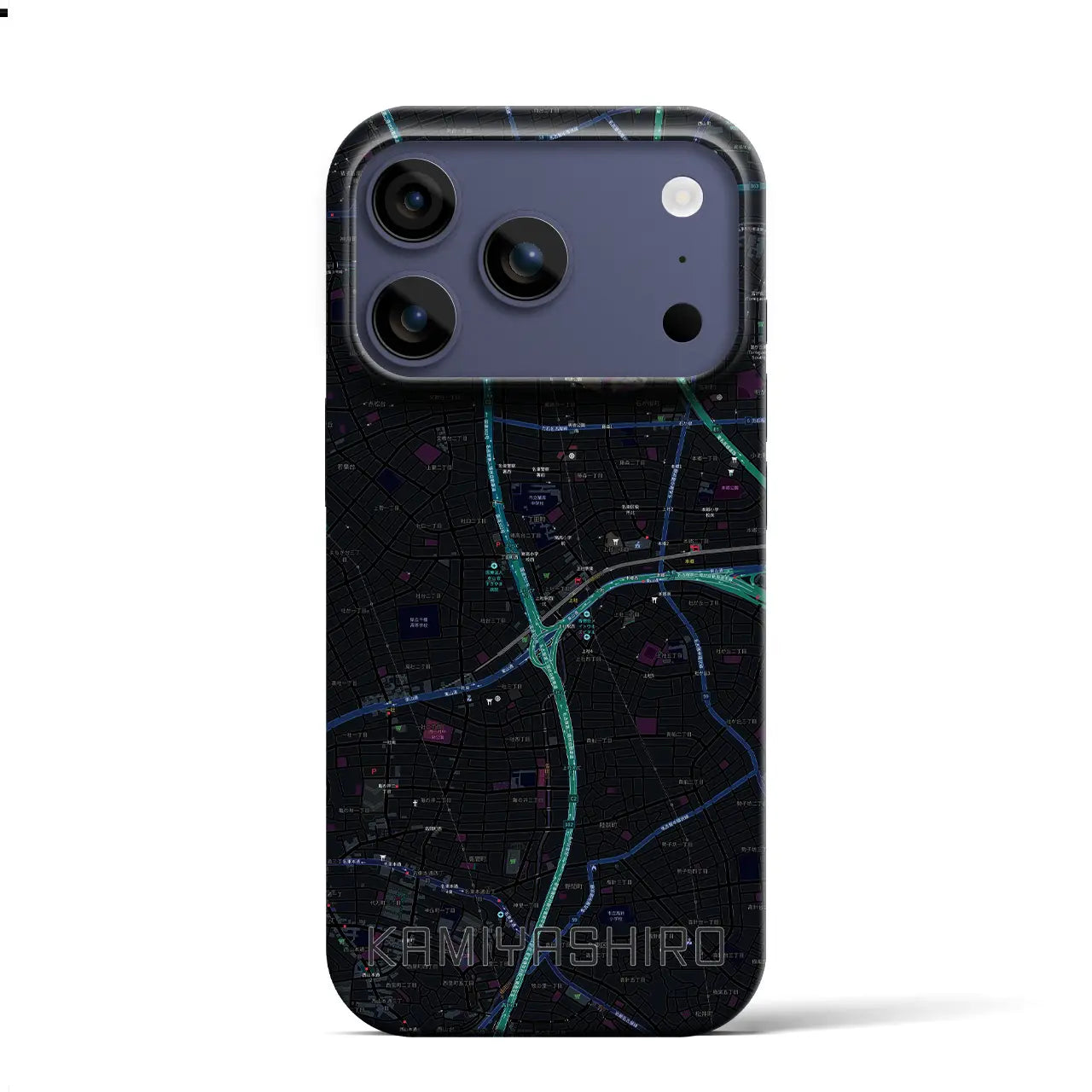 【上社(愛知県)】地図柄iPhoneケース(バックカバータイプ)