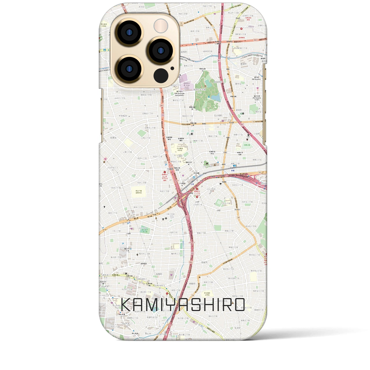 【上社(愛知県)】地図柄iPhoneケース(バックカバータイプ)