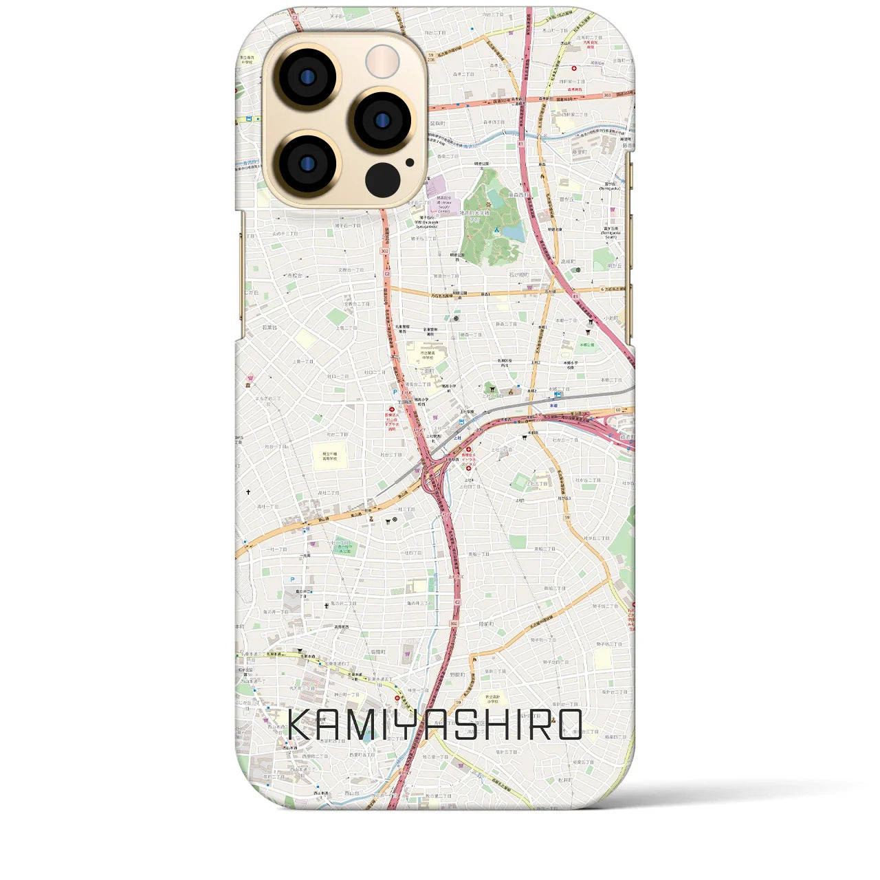 【上社(愛知県)】地図柄iPhoneケース(バックカバータイプ)