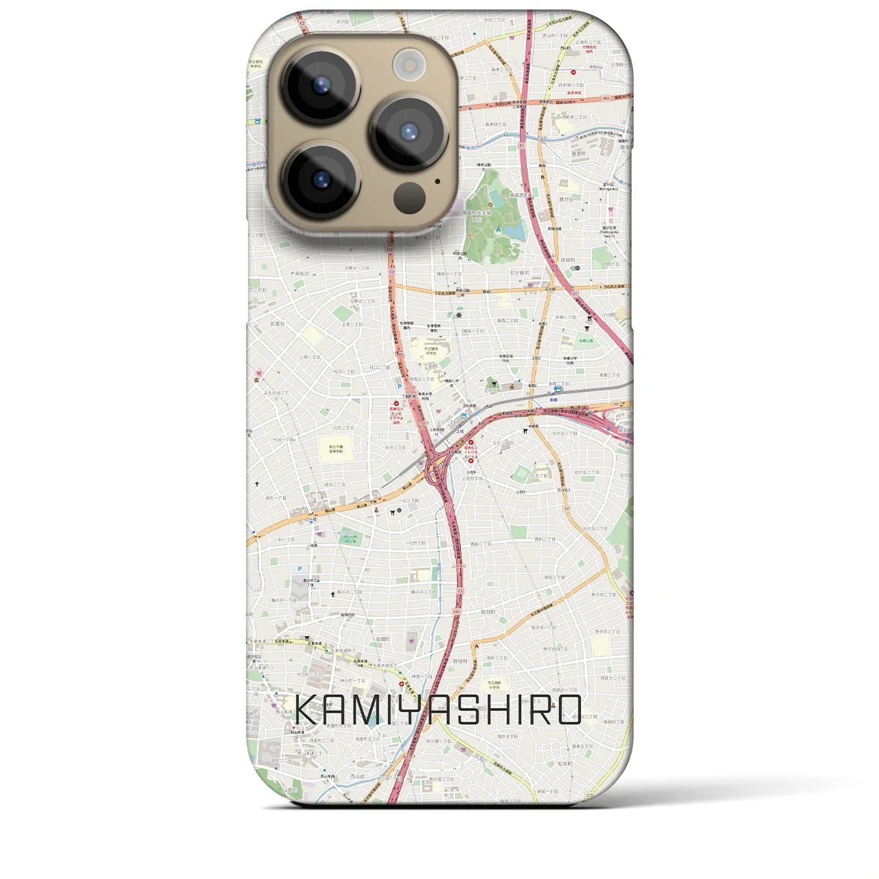 【上社(愛知県)】地図柄iPhoneケース(バックカバータイプ)