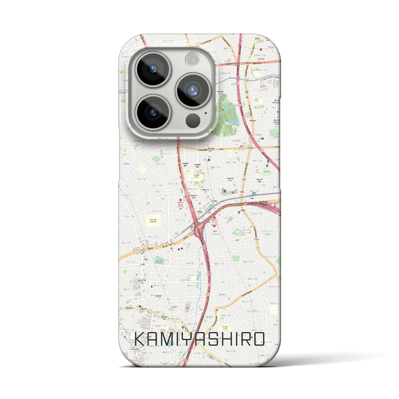【上社(愛知県)】地図柄iPhoneケース(バックカバータイプ)