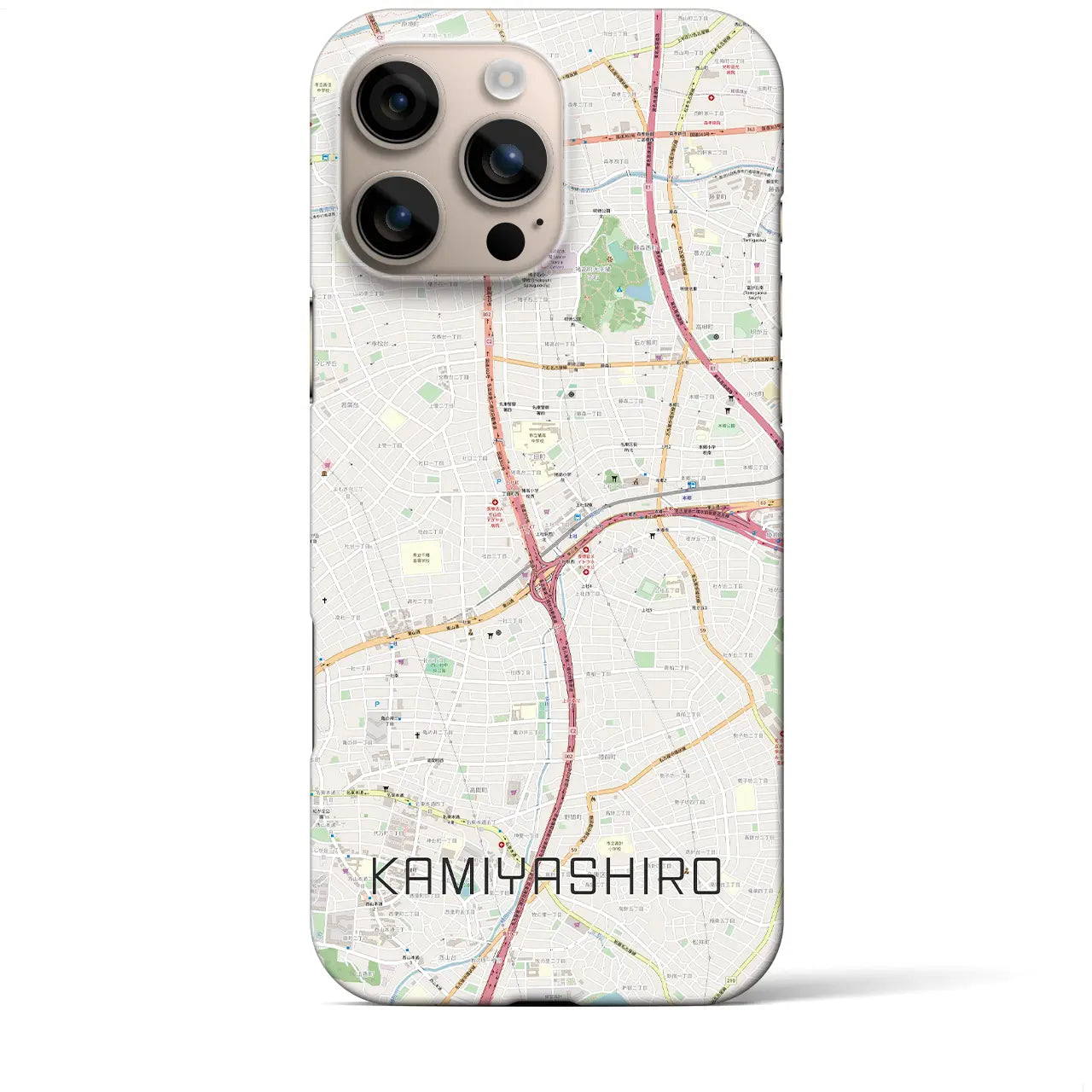 【上社(愛知県)】地図柄iPhoneケース(バックカバータイプ)