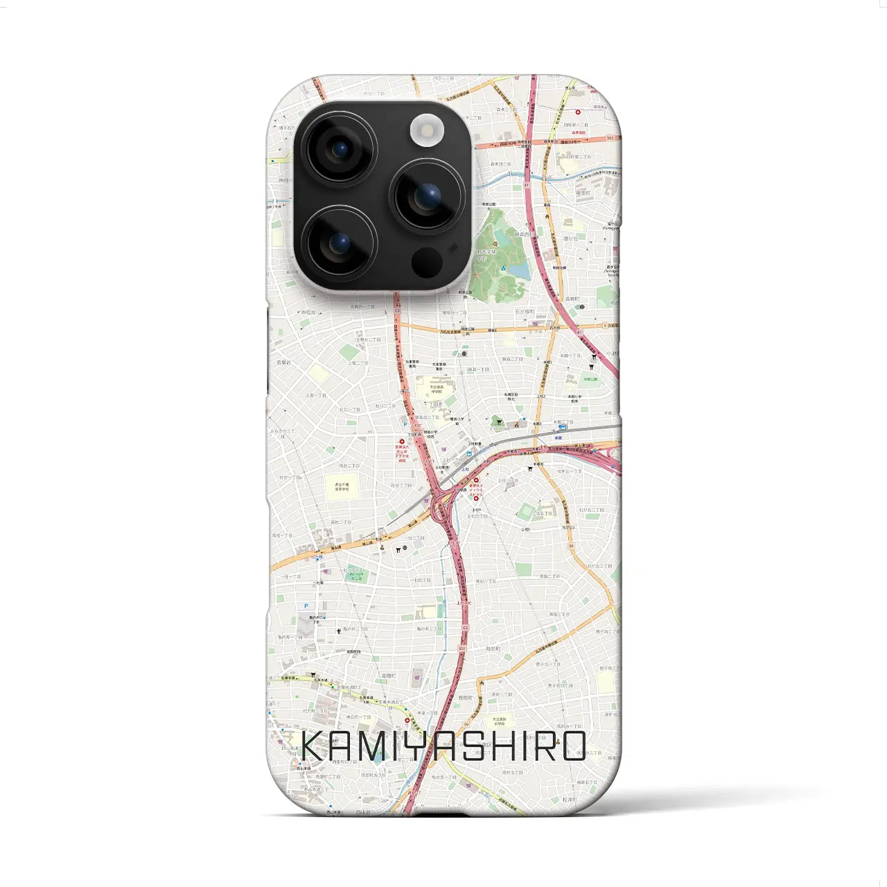 【上社(愛知県)】地図柄iPhoneケース(バックカバータイプ)