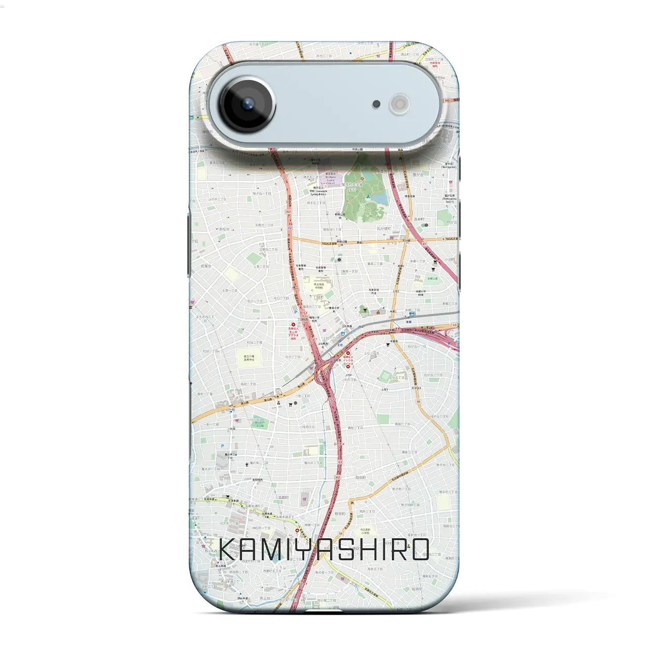 【上社(愛知県)】地図柄iPhoneケース(バックカバータイプ)