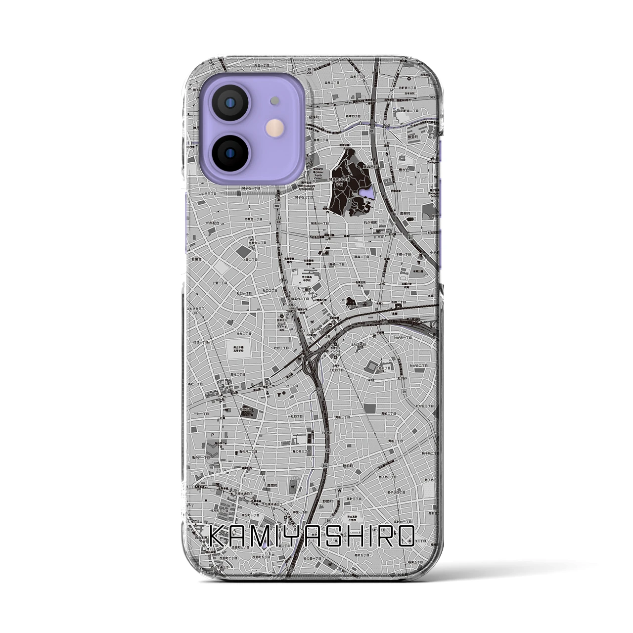 【上社(愛知県)】地図柄iPhoneケース(クリアタイプ)