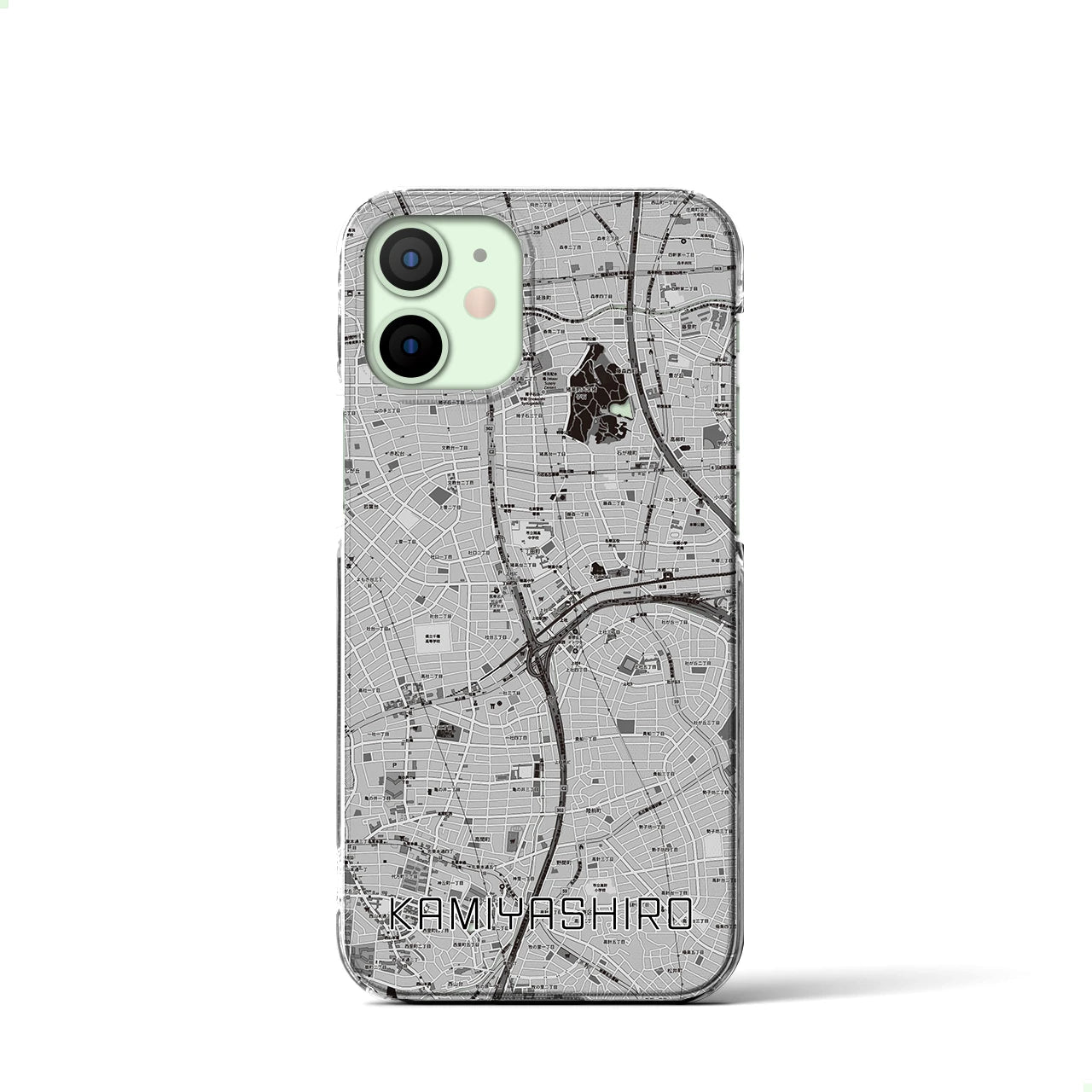 【上社(愛知県)】地図柄iPhoneケース(クリアタイプ)
