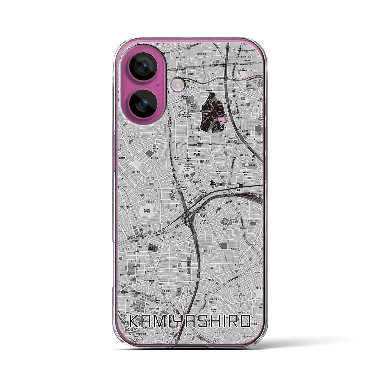 【上社(愛知県)】地図柄iPhoneケース(クリアタイプ)