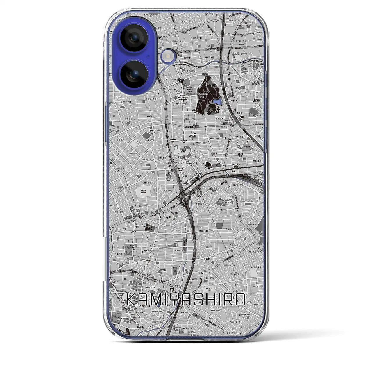 【上社(愛知県)】地図柄iPhoneケース(クリアタイプ)