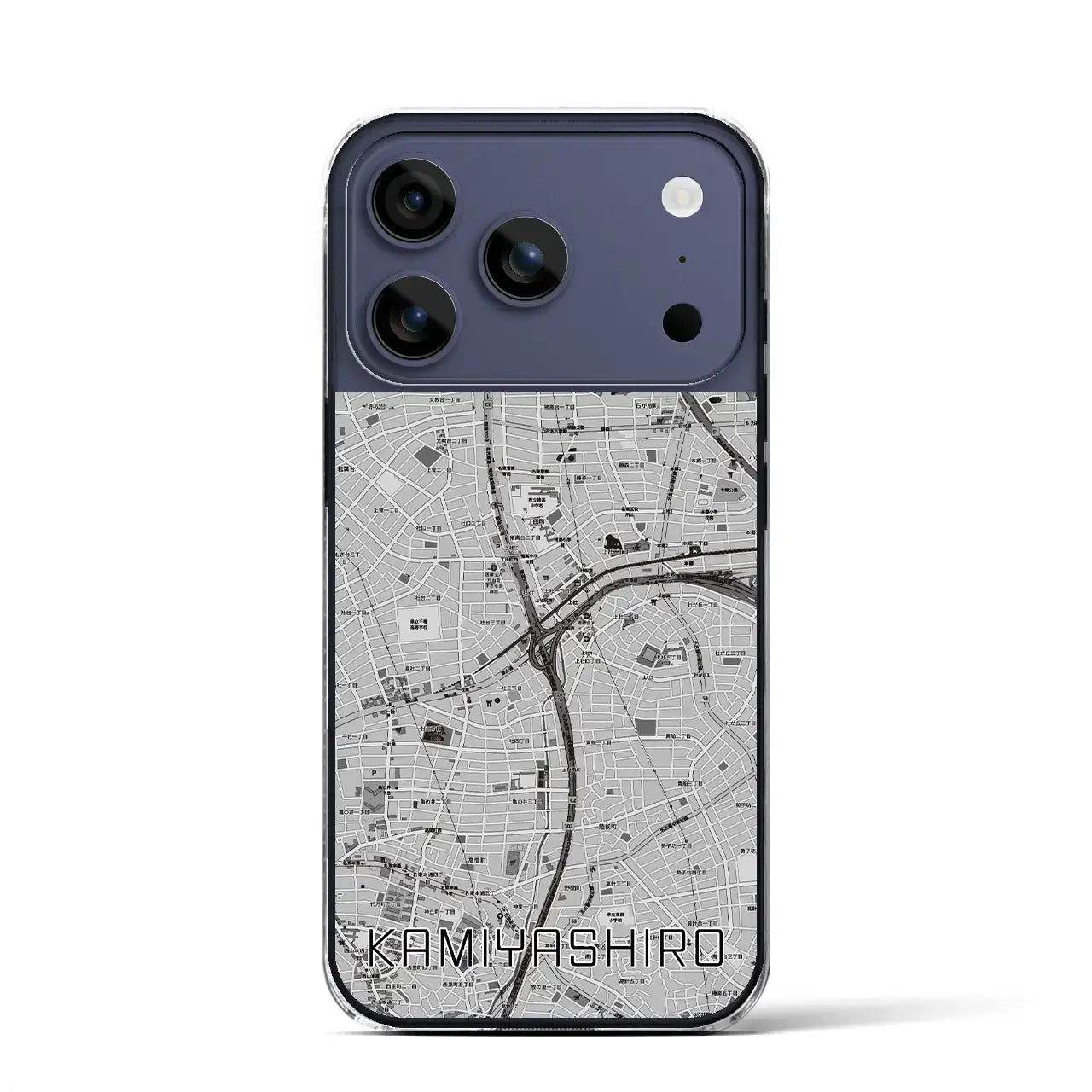 【上社(愛知県)】地図柄iPhoneケース(クリアタイプ)