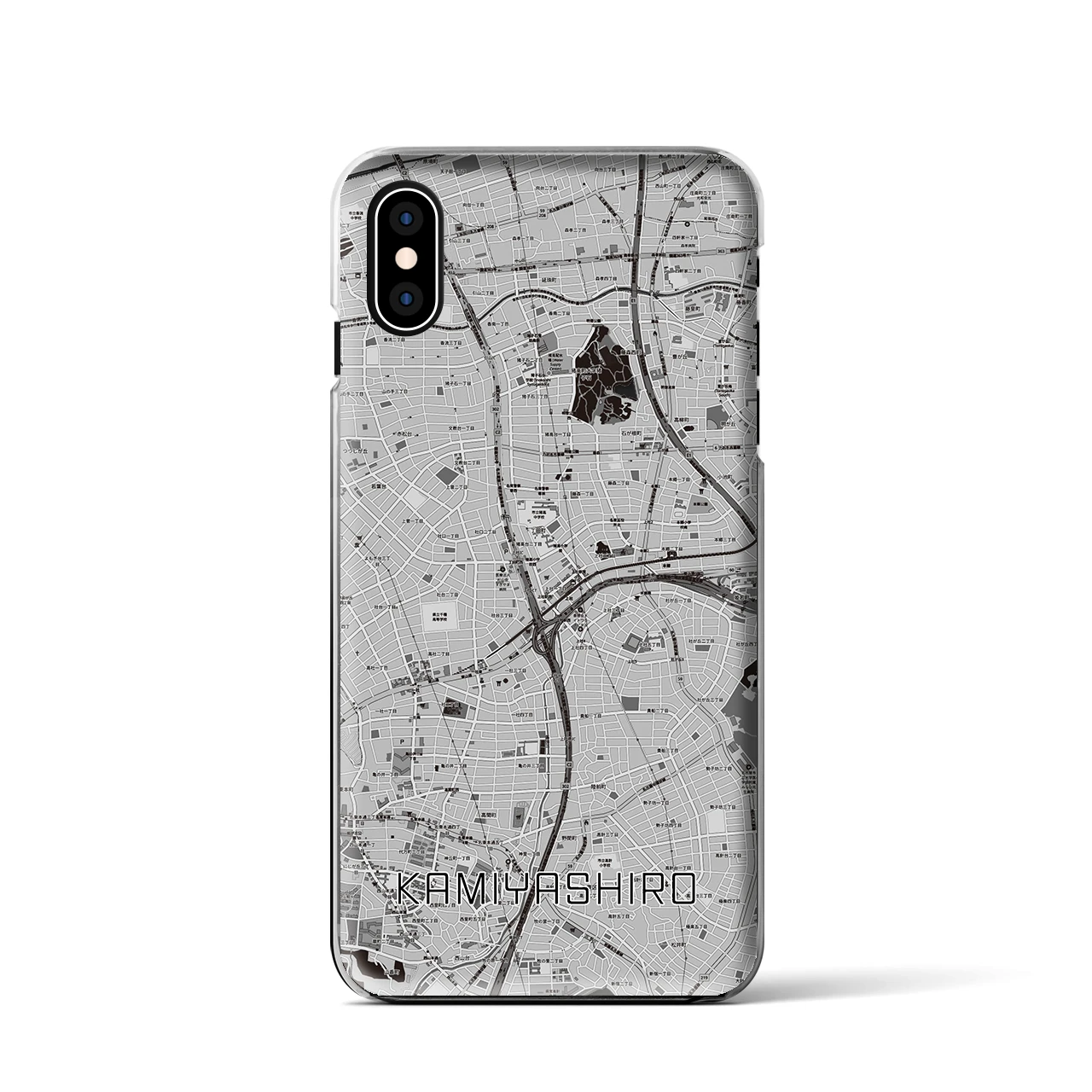 【上社(愛知県)】地図柄iPhoneケース(クリアタイプ)