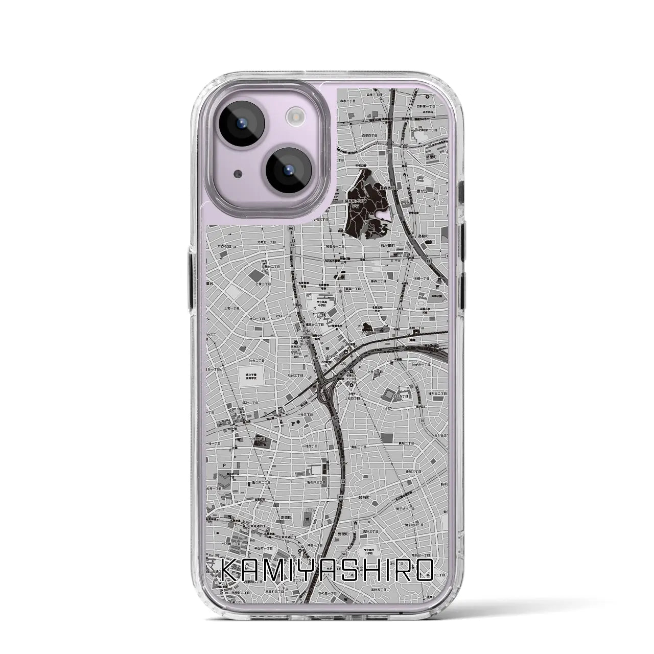 【上社(愛知県)】地図柄iPhoneケース(MagSafeタイプ)