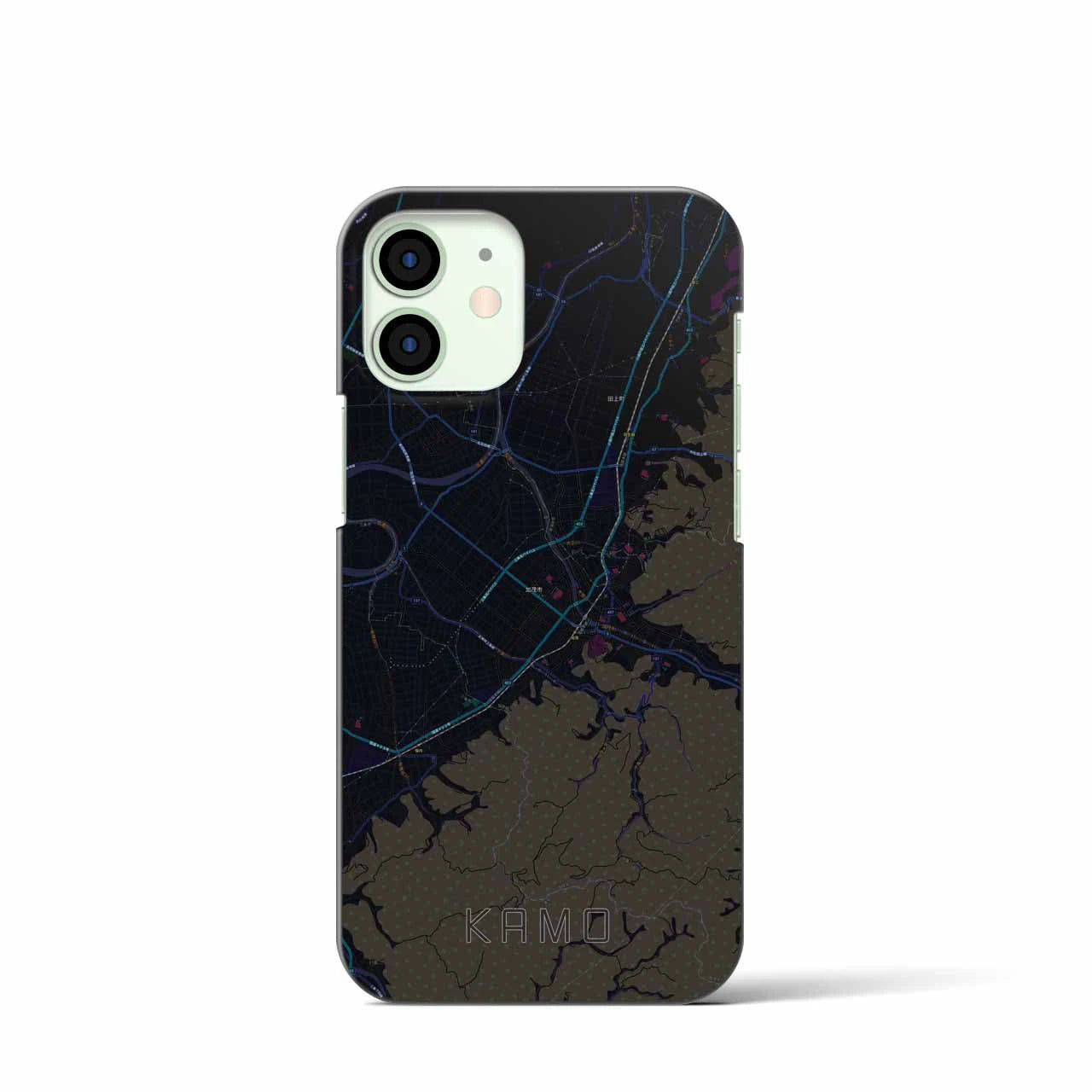 【加茂(新潟県)】地図柄iPhoneケース(バックカバータイプ)