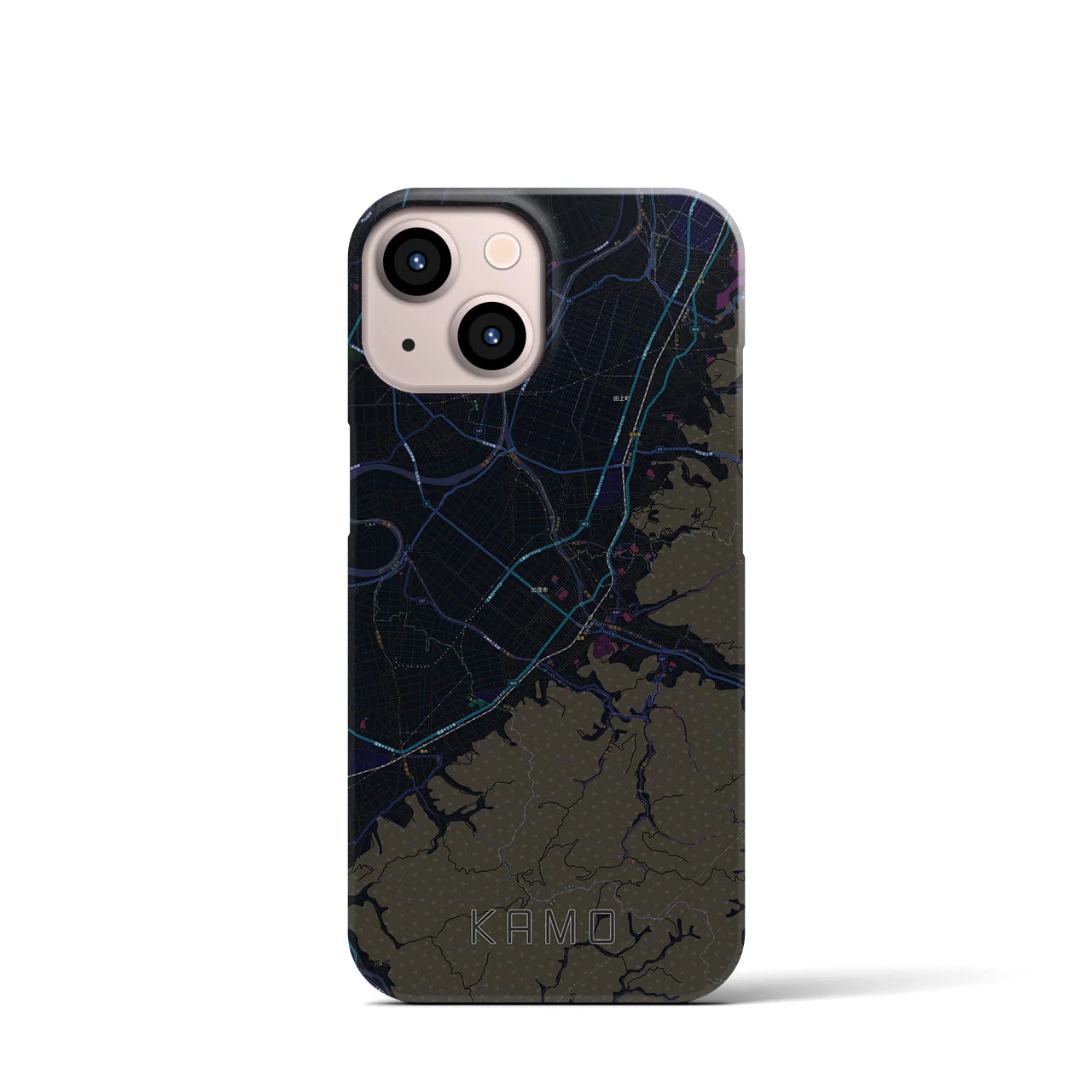 【加茂(新潟県)】地図柄iPhoneケース(バックカバータイプ)