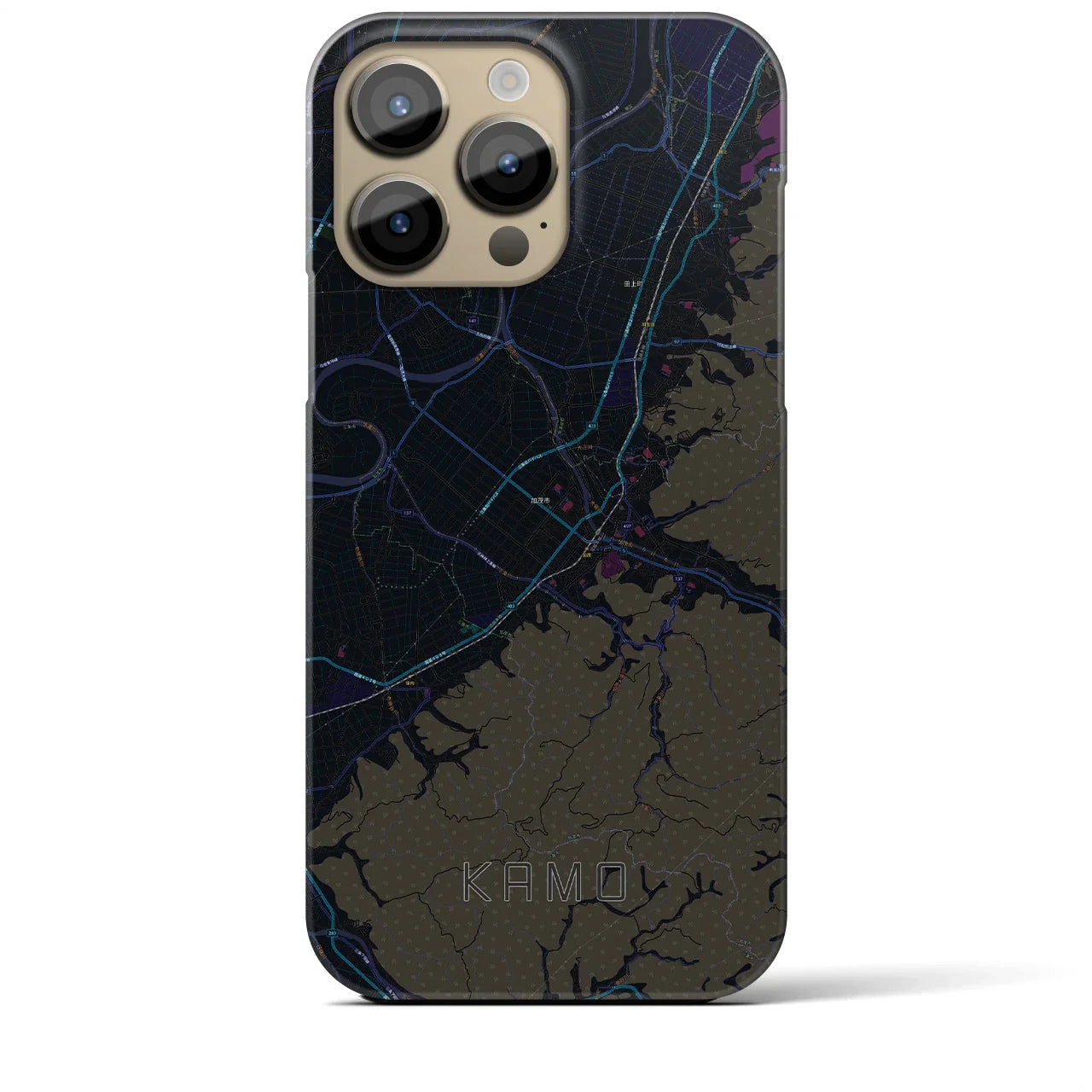【加茂(新潟県)】地図柄iPhoneケース(バックカバータイプ)