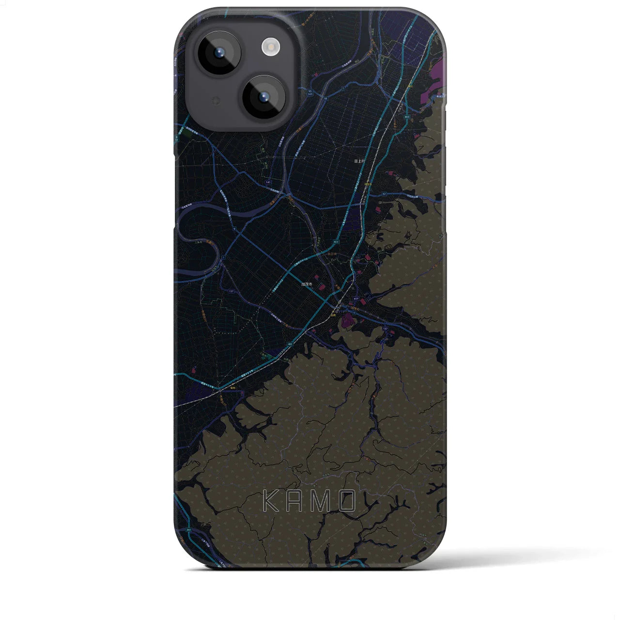【加茂(新潟県)】地図柄iPhoneケース(バックカバータイプ)