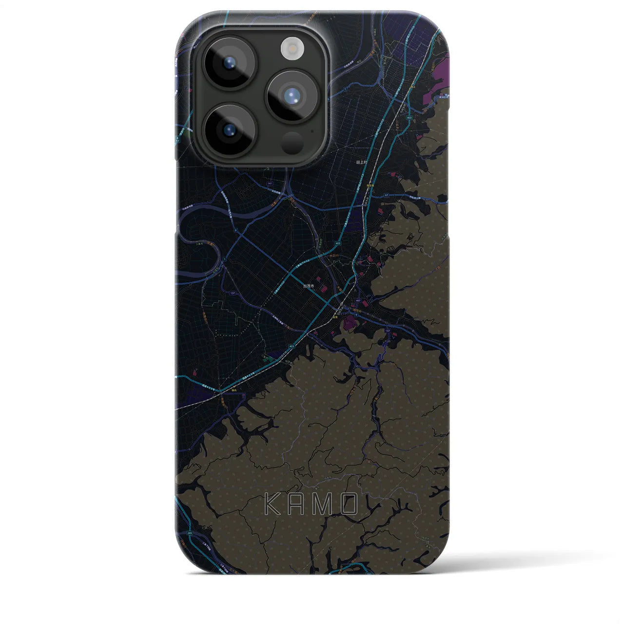 【加茂(新潟県)】地図柄iPhoneケース(バックカバータイプ)