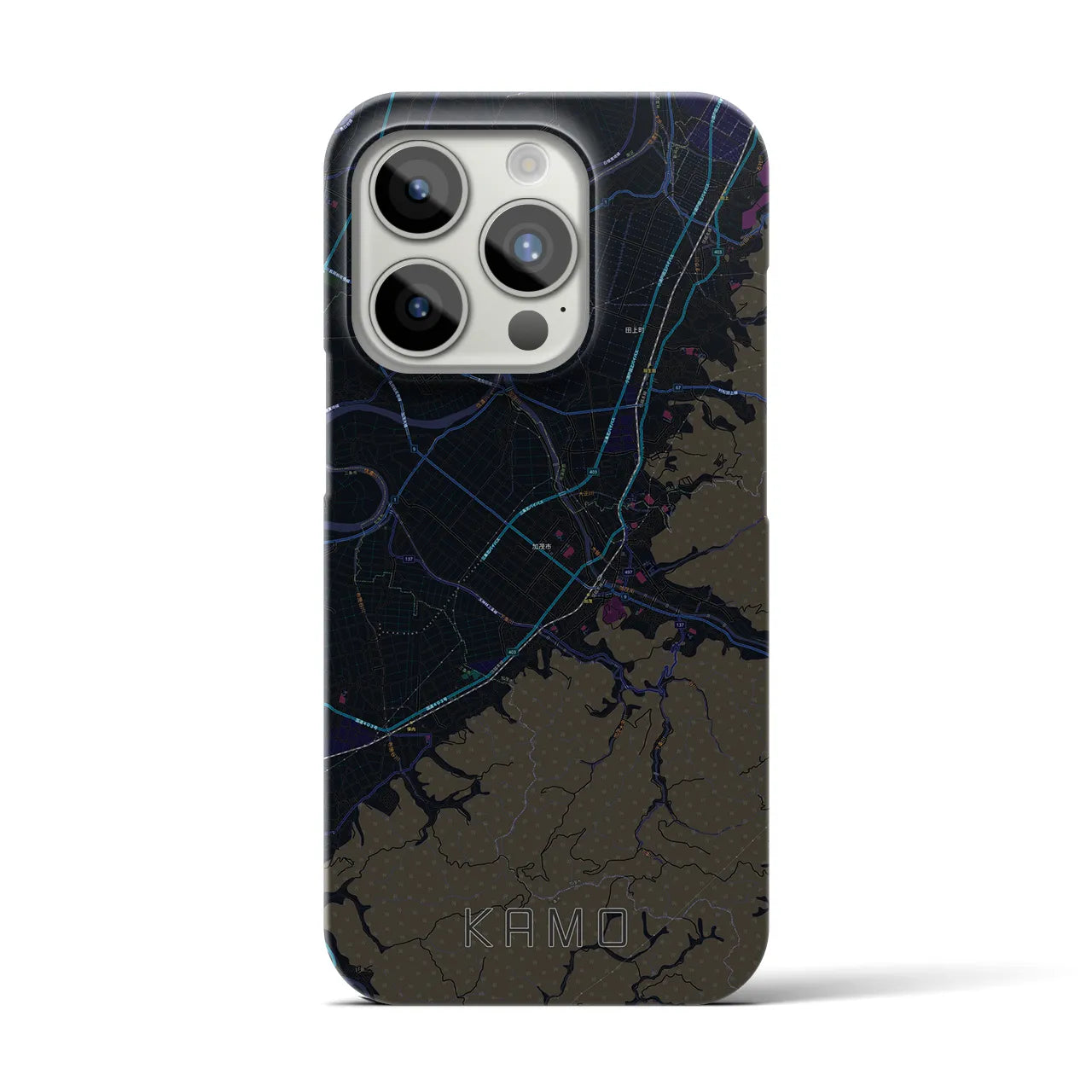 【加茂(新潟県)】地図柄iPhoneケース(バックカバータイプ)