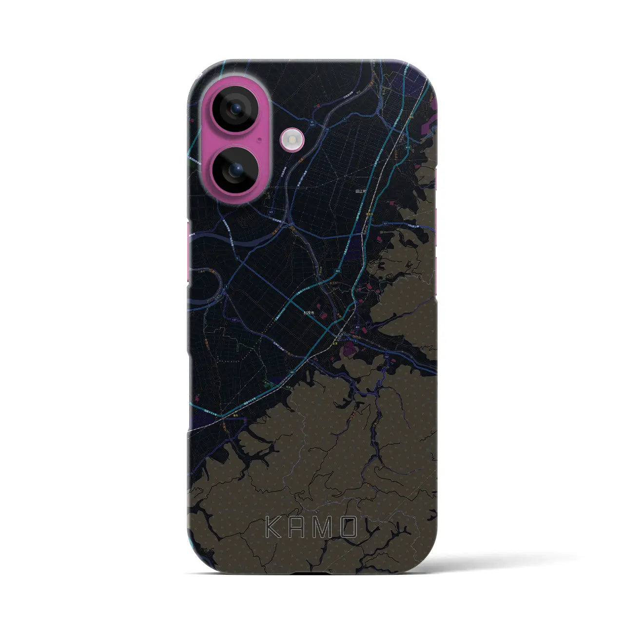 【加茂(新潟県)】地図柄iPhoneケース(バックカバータイプ)