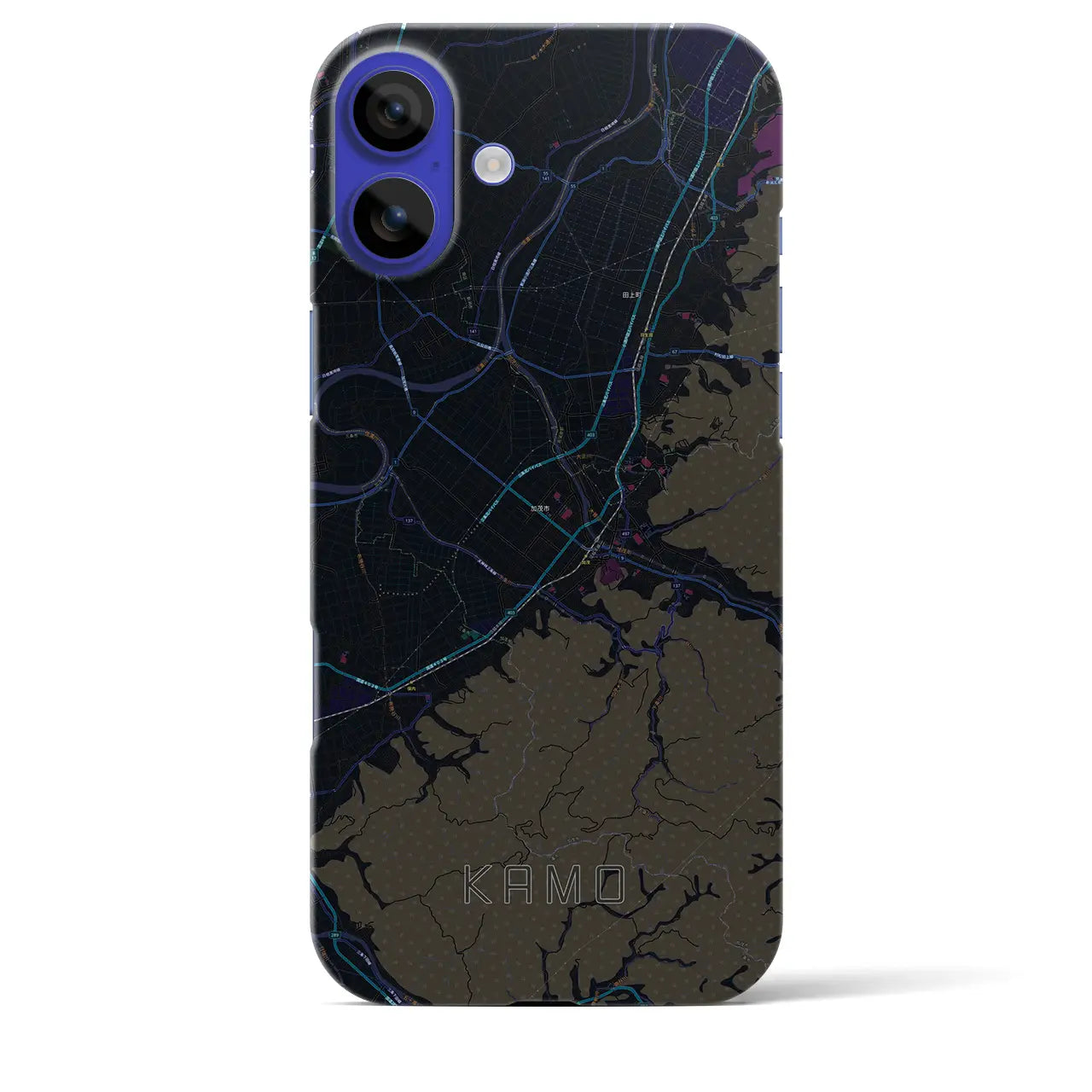 【加茂(新潟県)】地図柄iPhoneケース(バックカバータイプ)