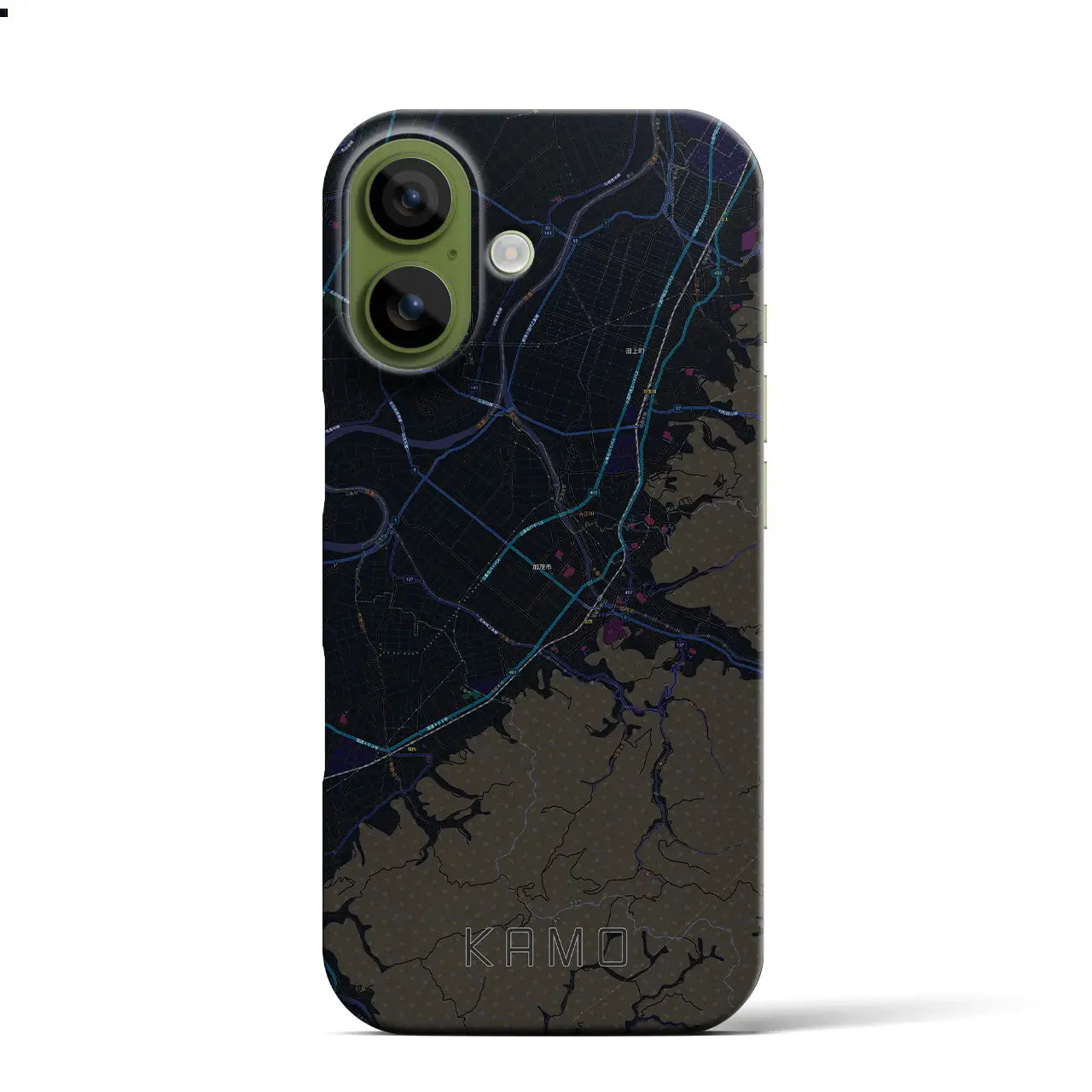 【加茂(新潟県)】地図柄iPhoneケース(バックカバータイプ)