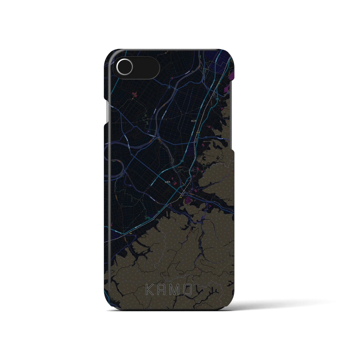 【加茂(新潟県)】地図柄iPhoneケース(バックカバータイプ)