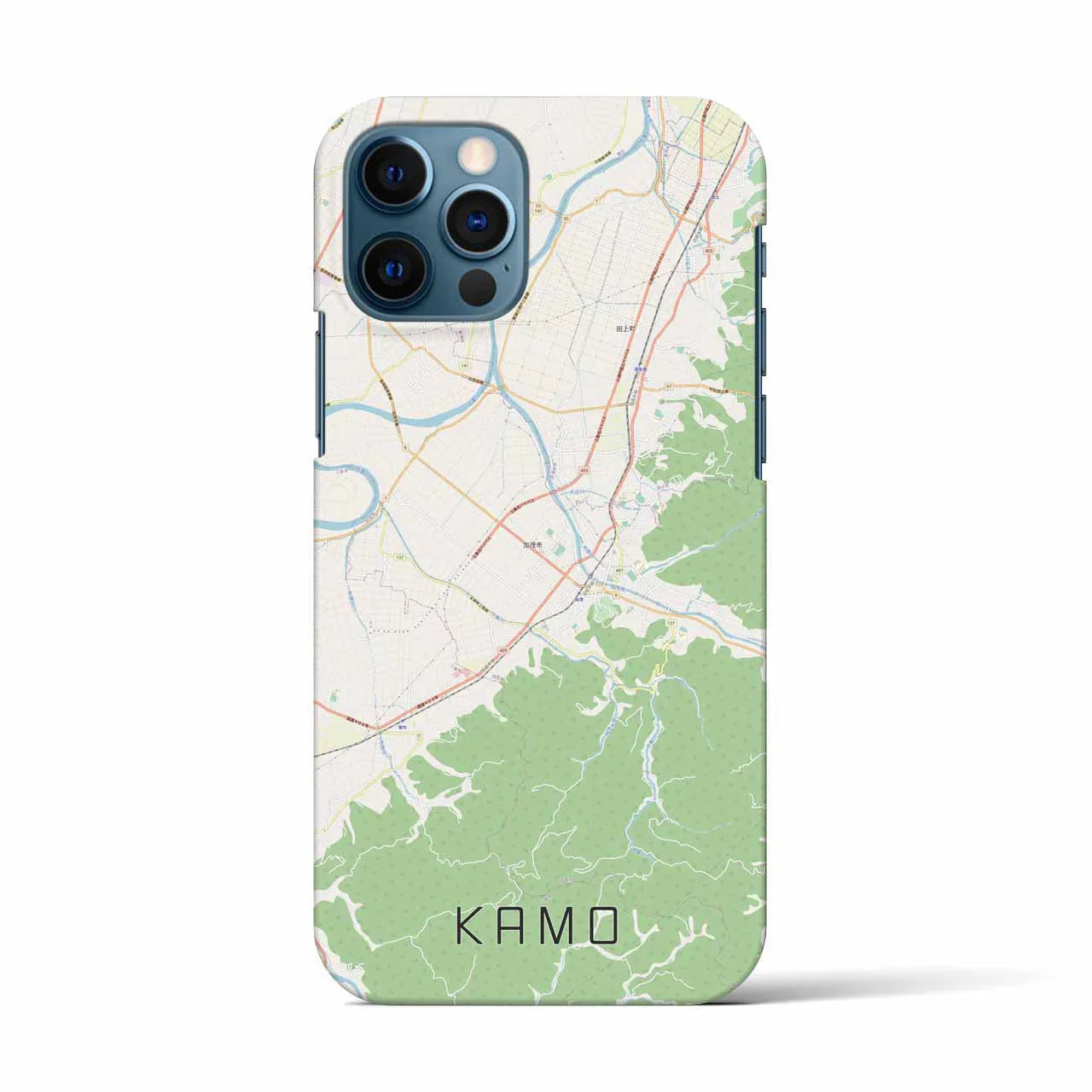 【加茂(新潟県)】地図柄iPhoneケース(バックカバータイプ)