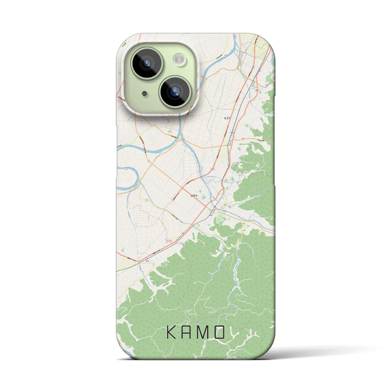 【加茂(新潟県)】地図柄iPhoneケース(バックカバータイプ)