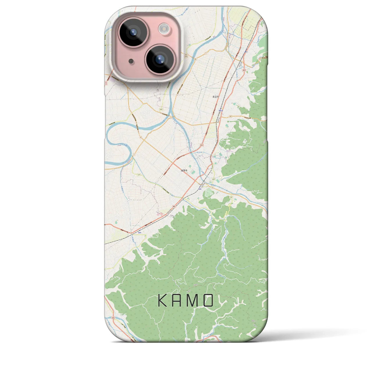 【加茂(新潟県)】地図柄iPhoneケース(バックカバータイプ)