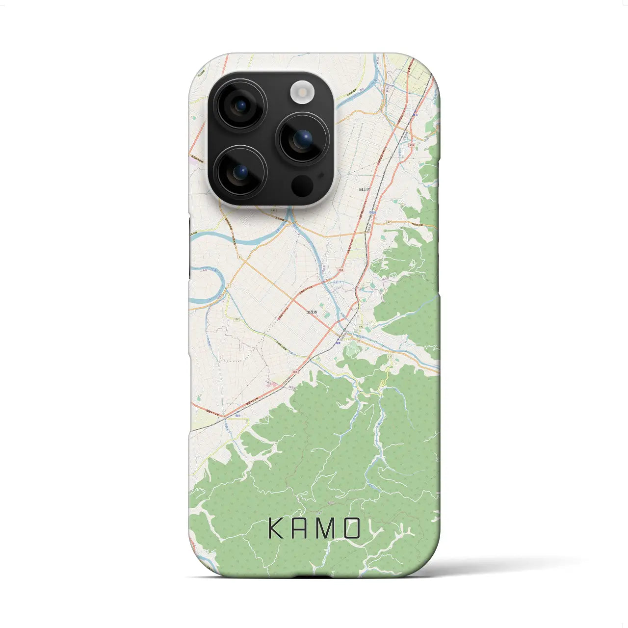 【加茂(新潟県)】地図柄iPhoneケース(バックカバータイプ)