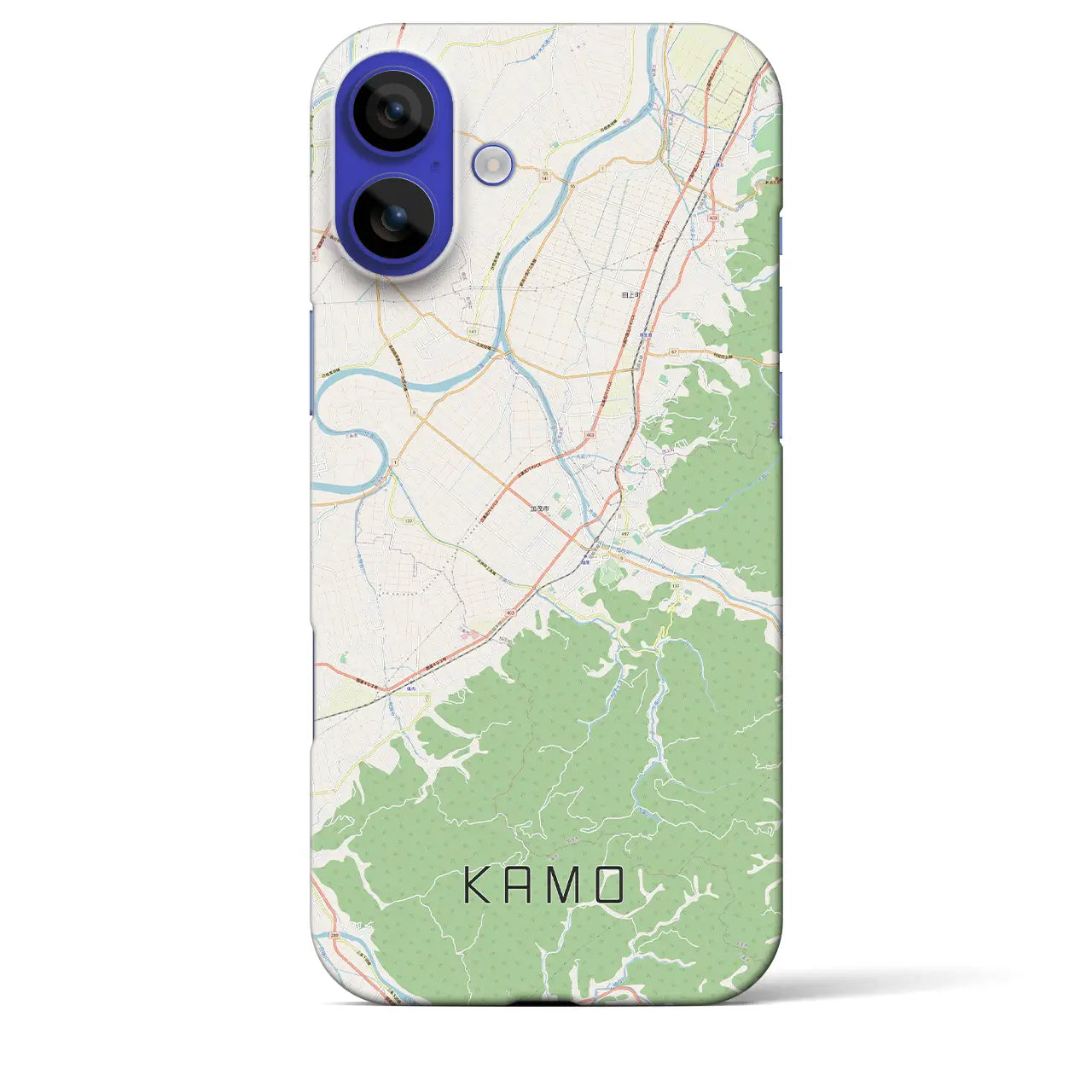 【加茂(新潟県)】地図柄iPhoneケース(バックカバータイプ)ナチュラル・iPhone 16 Pro Max 用