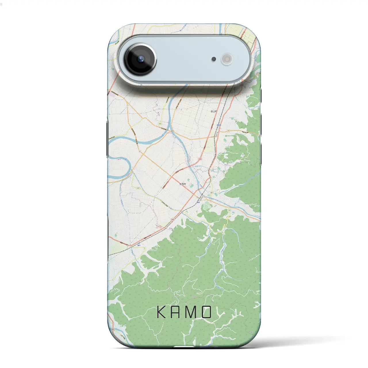 【加茂(新潟県)】地図柄iPhoneケース(バックカバータイプ)ナチュラル・iPhone 17 Pro Max 用