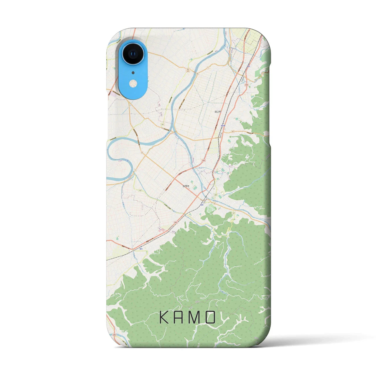 【加茂(新潟県)】地図柄iPhoneケース(バックカバータイプ)
