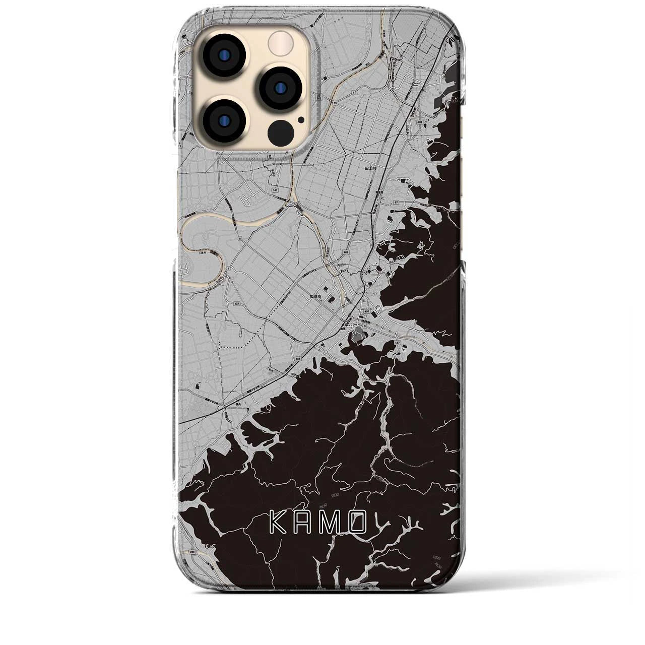 【加茂(新潟県)】地図柄iPhoneケース(クリアタイプ)