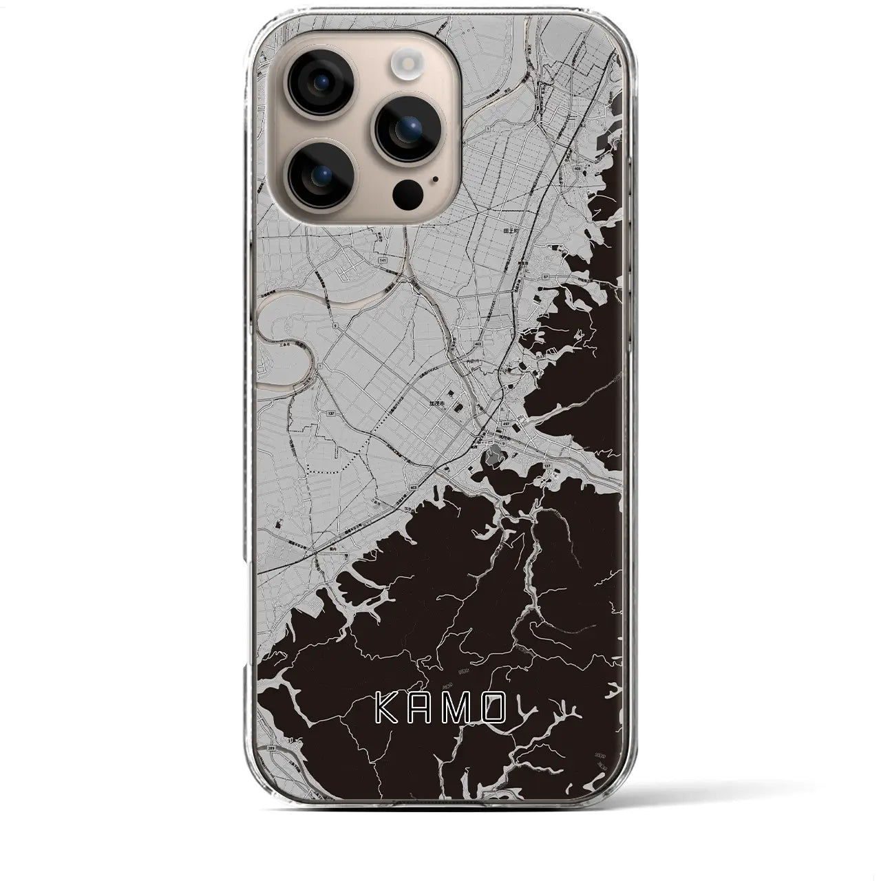 【加茂(新潟県)】地図柄iPhoneケース(クリアタイプ)
