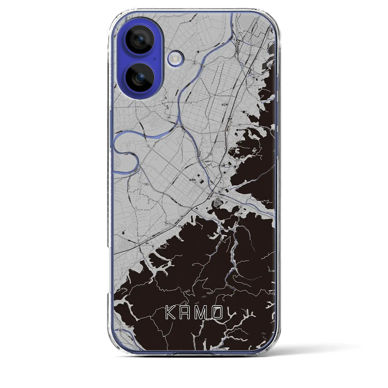【加茂(新潟県)】地図柄iPhoneケース(クリアタイプ)