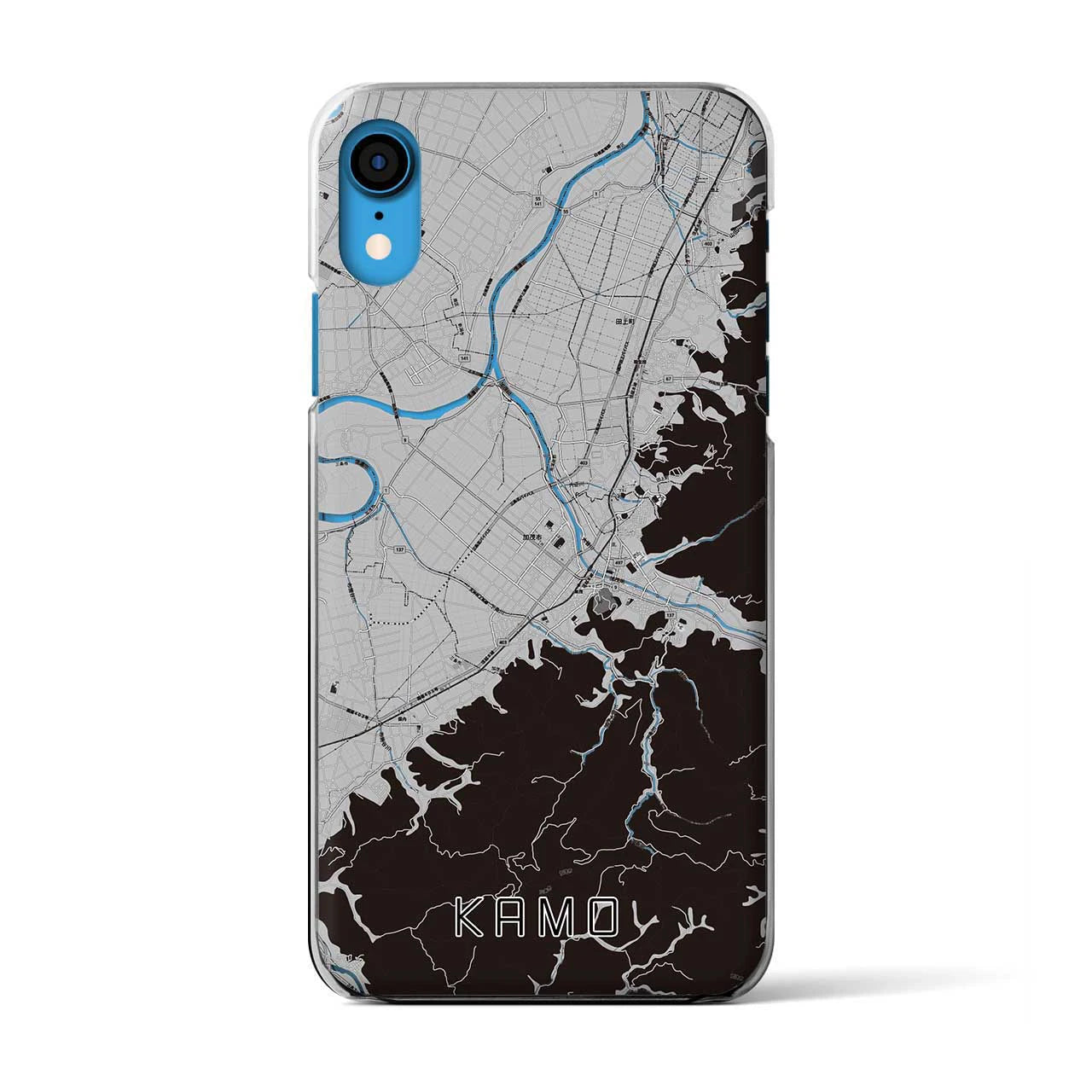 【加茂(新潟県)】地図柄iPhoneケース(クリアタイプ)