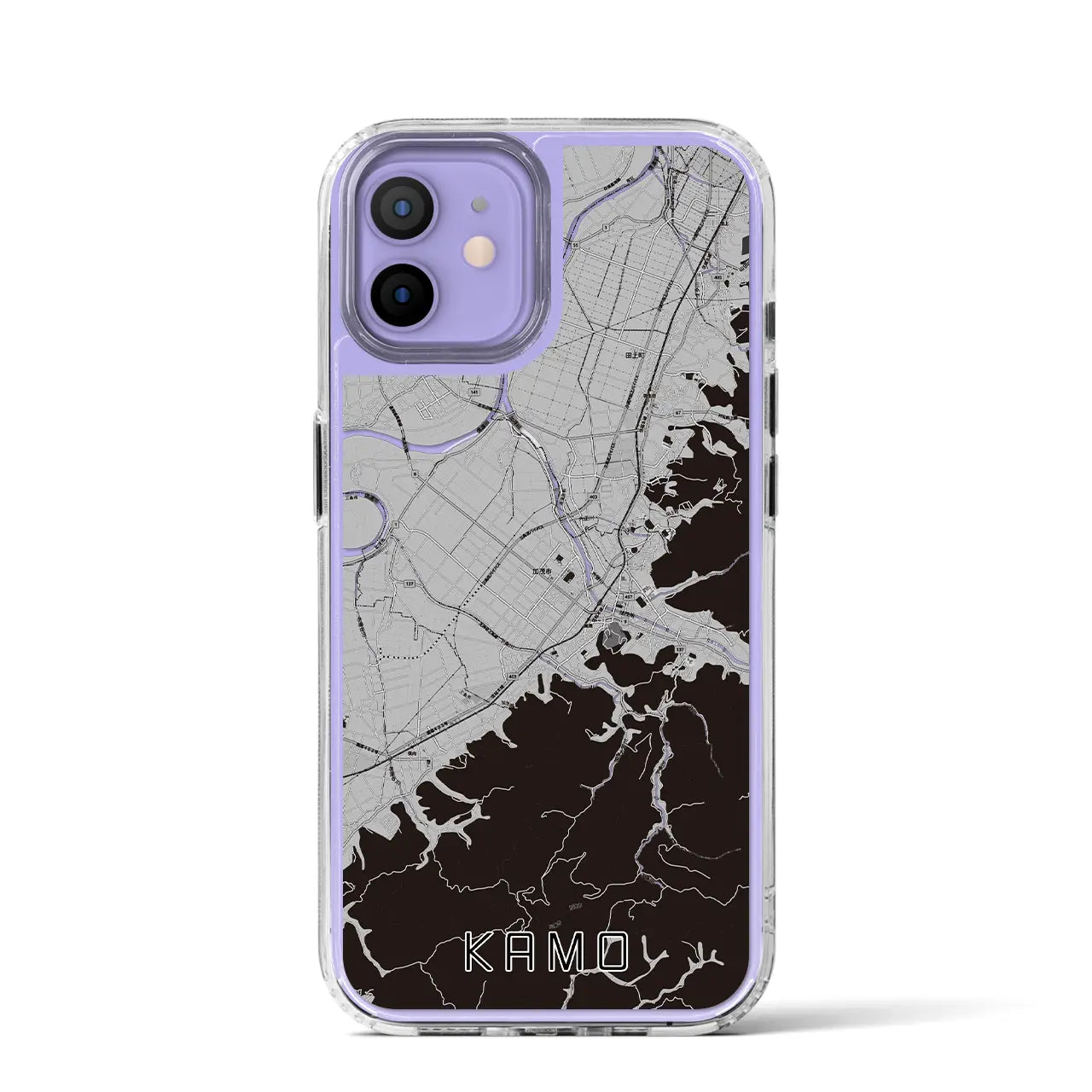 【加茂(新潟県)】地図柄iPhoneケース(MagSafeタイプ)