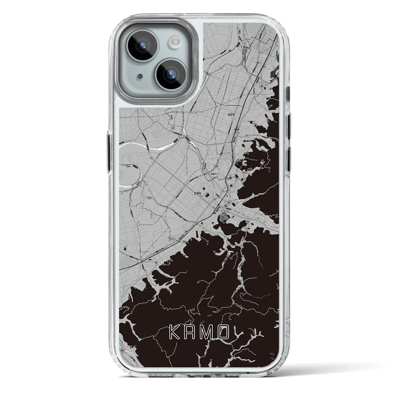 【加茂(新潟県)】地図柄iPhoneケース(MagSafeタイプ)