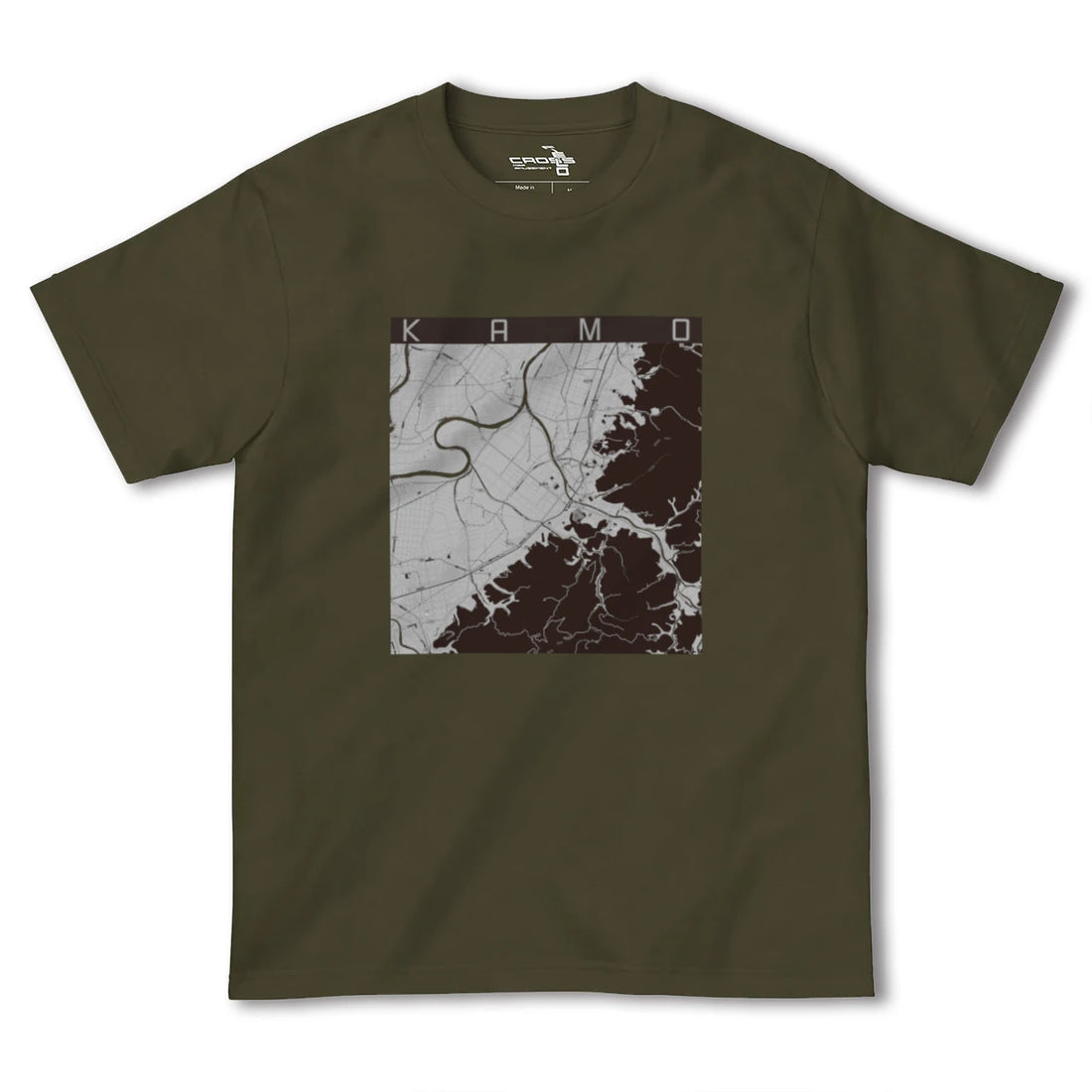 【加茂(新潟県)】地図柄ヘビーウェイトTシャツ