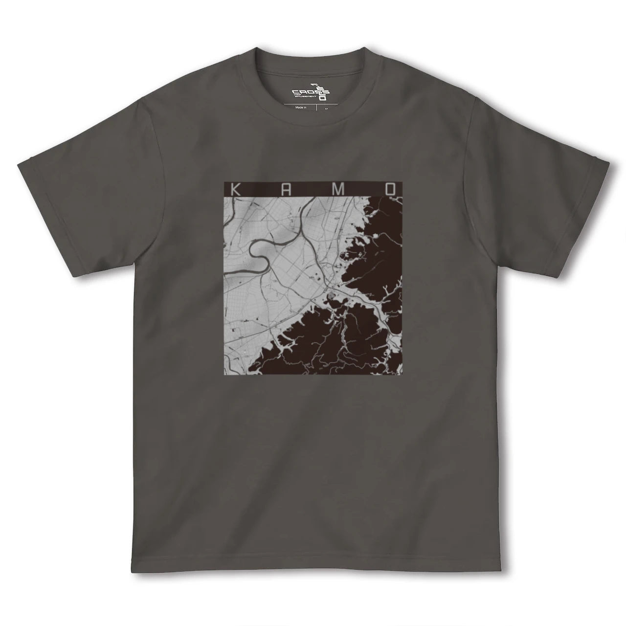 【加茂(新潟県)】地図柄ヘビーウェイトTシャツ