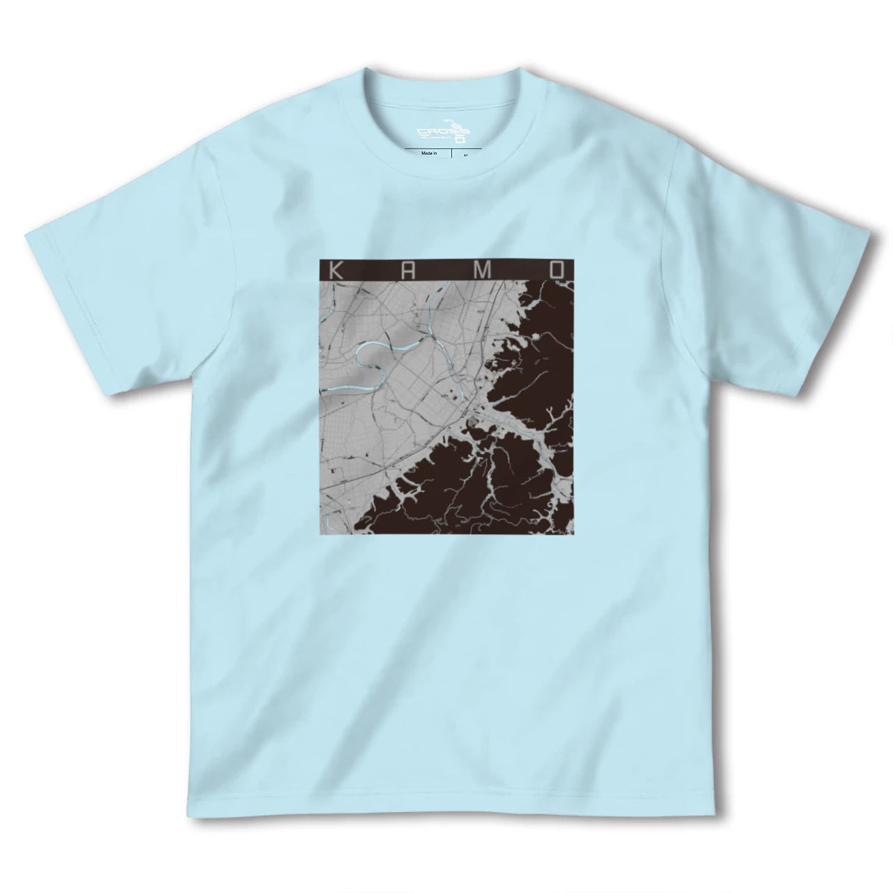 【加茂(新潟県)】地図柄ヘビーウェイトTシャツ