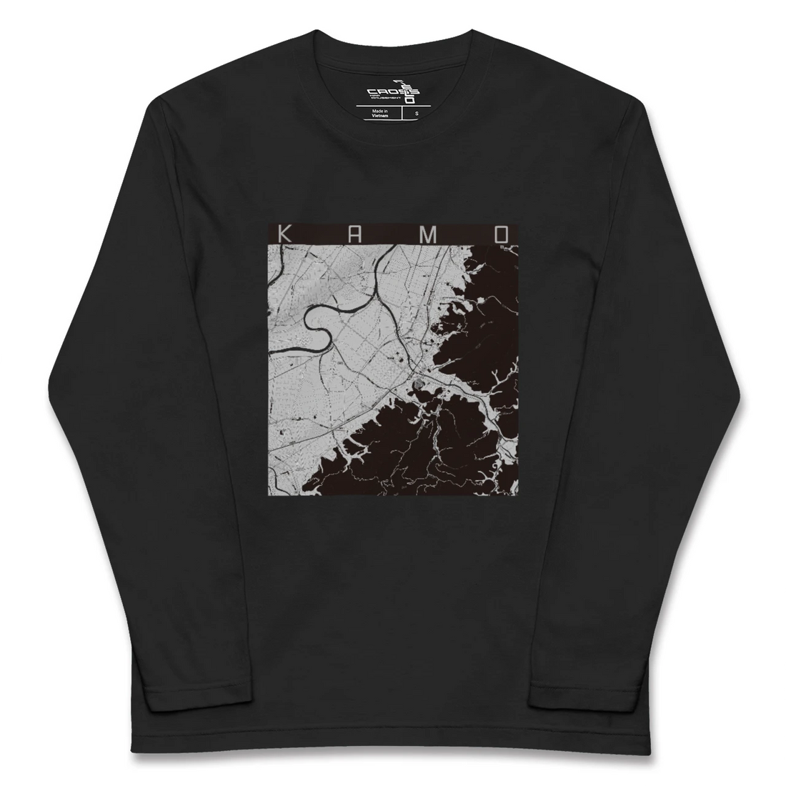 【加茂(新潟県)】地図柄ロングスリーブTシャツ