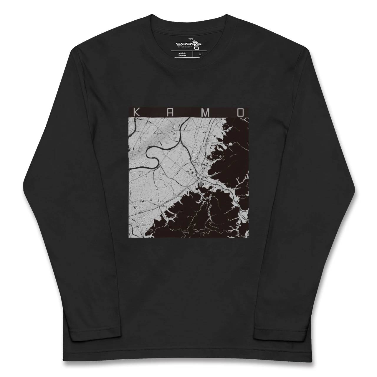 【加茂(新潟県)】地図柄ロングスリーブTシャツ