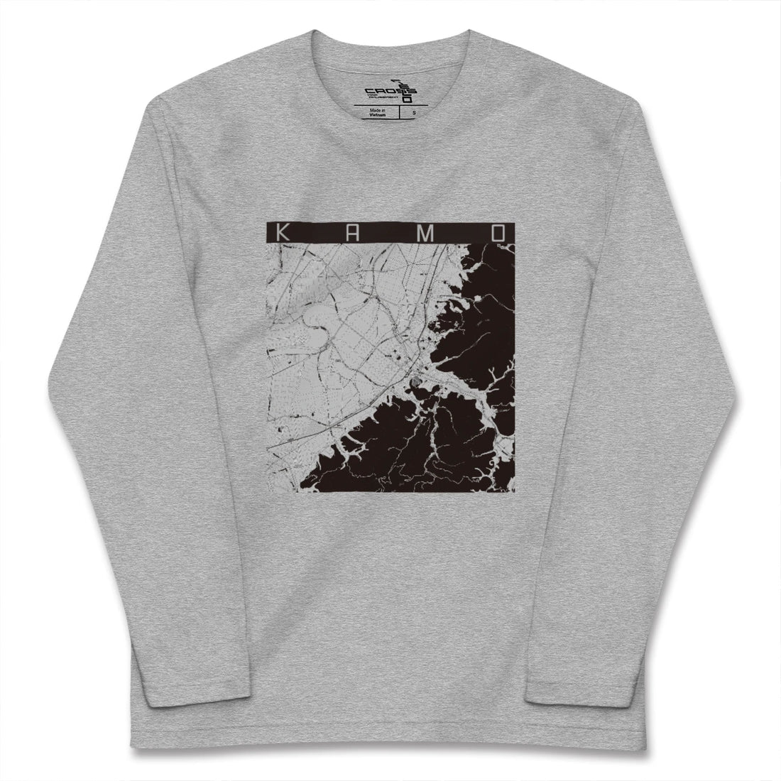 【加茂(新潟県)】地図柄ロングスリーブTシャツ