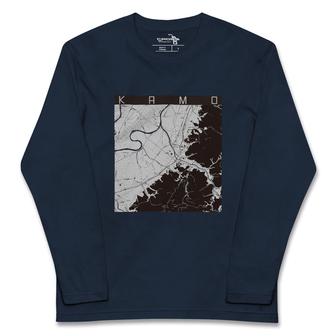 【加茂(新潟県)】地図柄ロングスリーブTシャツ